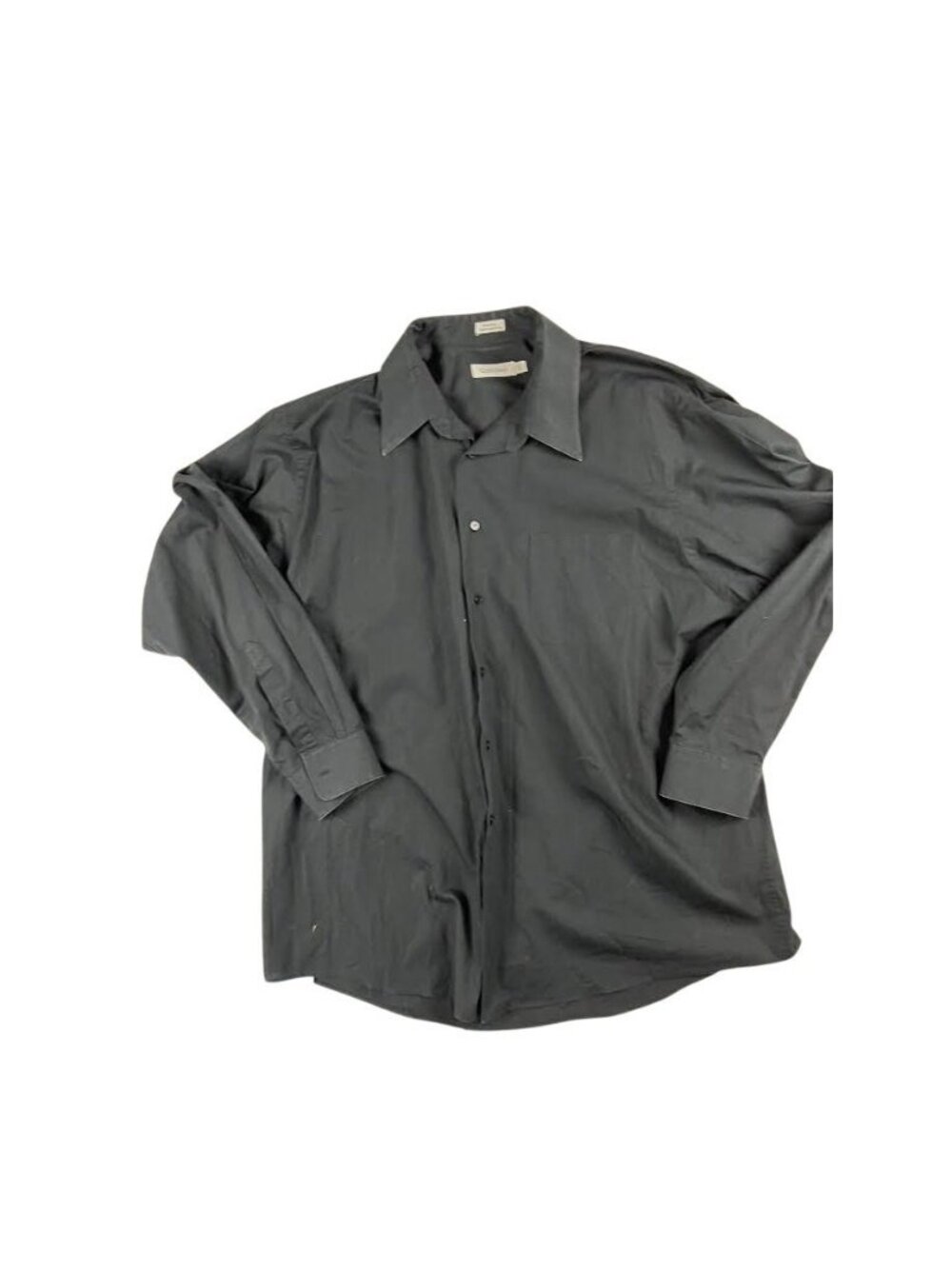 Calvin Klein Mens Black Long Sleeve Button Up Dress Shirt XL